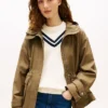 Waterafstotende korte parka met capuchon