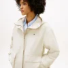 Waterafstotende korte parka met capuchon