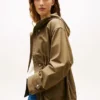 Waterafstotende korte parka met capuchon