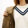 Waterafstotende korte parka met capuchon