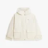 Waterafstotende korte parka met capuchon