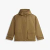 Waterafstotende korte parka met capuchon