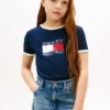 Wavy Flag Logo Ringer T-shirt voor kinderen Wavy Flag Logo Ringer T-shirt voor kinderen