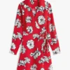 Wikkeljurk van crêpe met bloemenprint Wikkeljurk van crêpe met bloemenprint