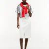 Witte denimrok met riemen Witte denimrok met riemen