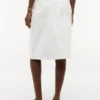 Witte denimrok met riemen Witte denimrok met riemen