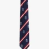 Zijden stropdas met all-over monogram en strepen