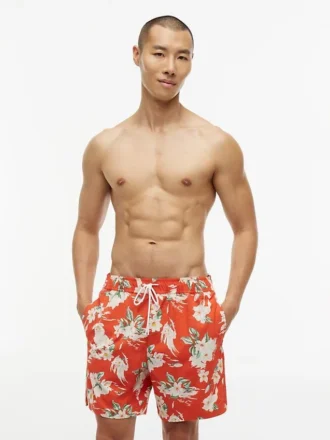 Zwemshort met bloemenprint 7″