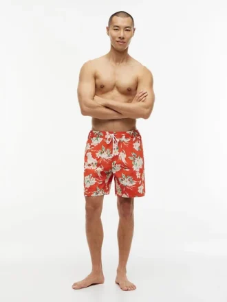 Zwemshort met bloemenprint 7″