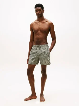 Zwemshort met palmbladprint 7″